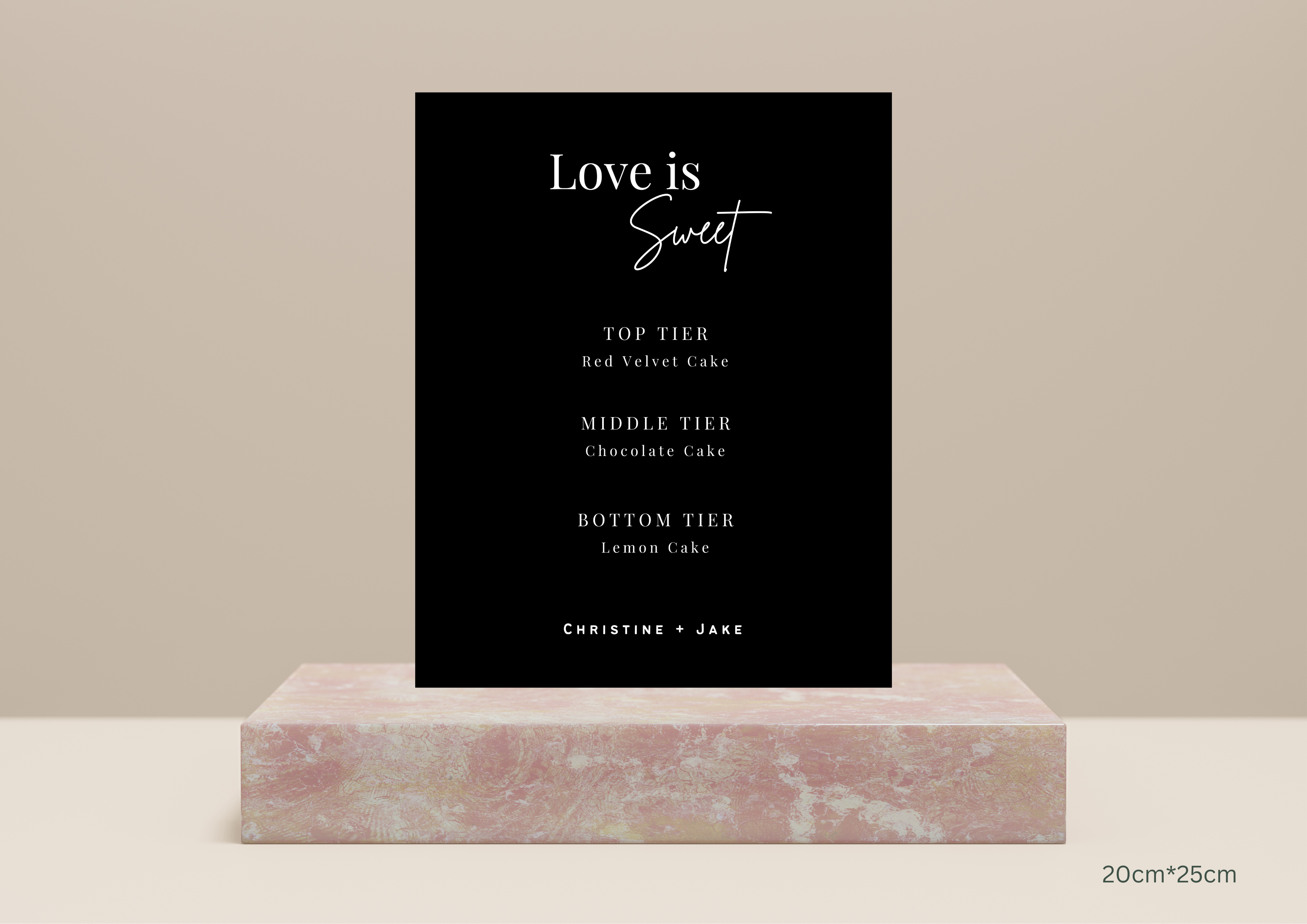 Cake Flavour Sign - Ambrosia