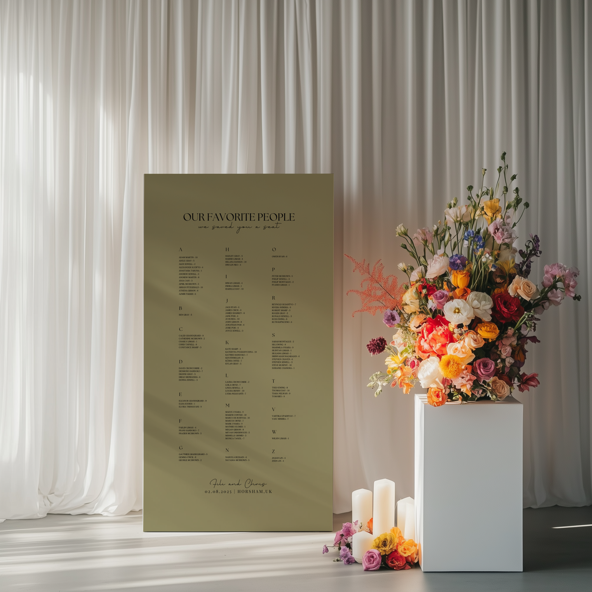 Seating Chart - Willow