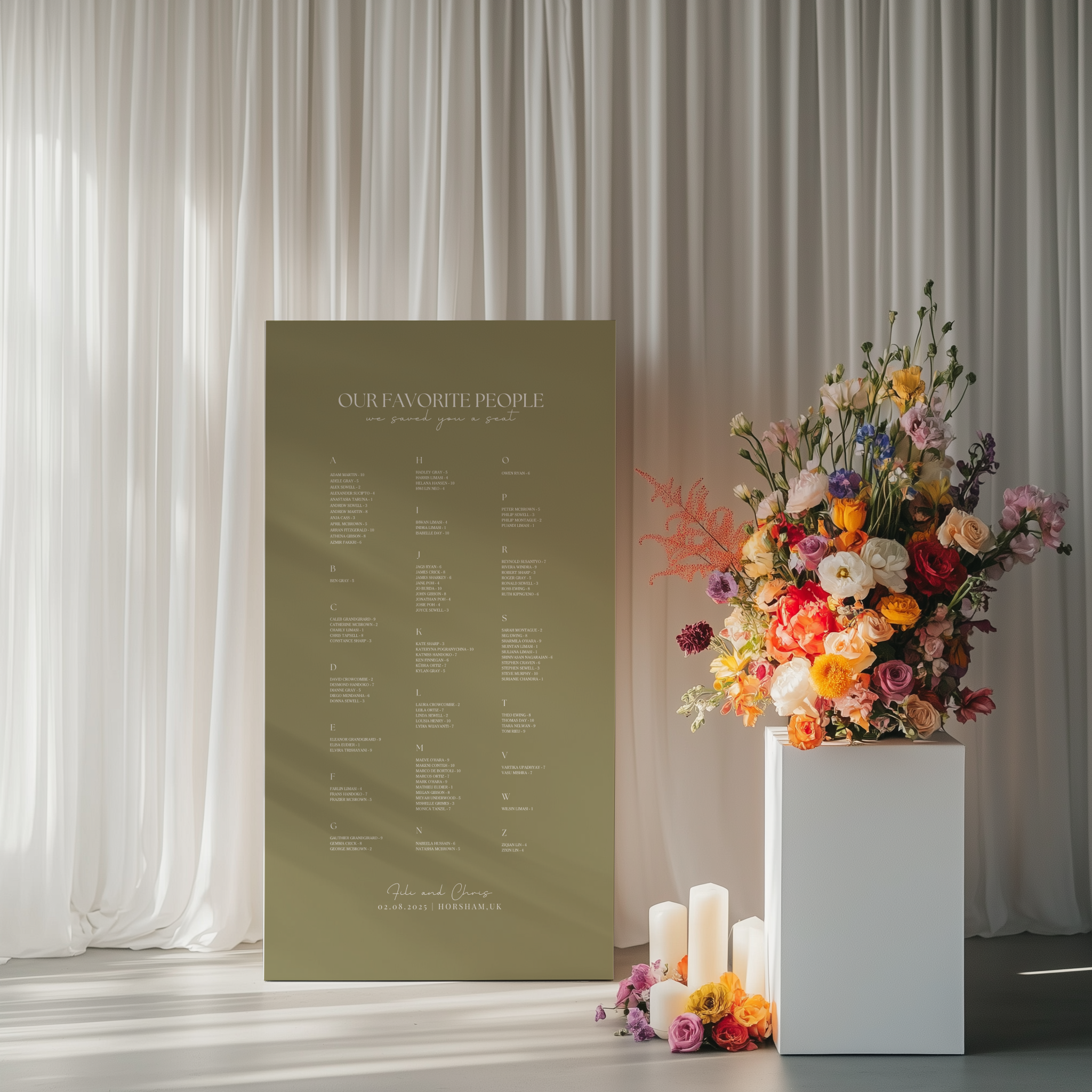 Seating Chart - Willow