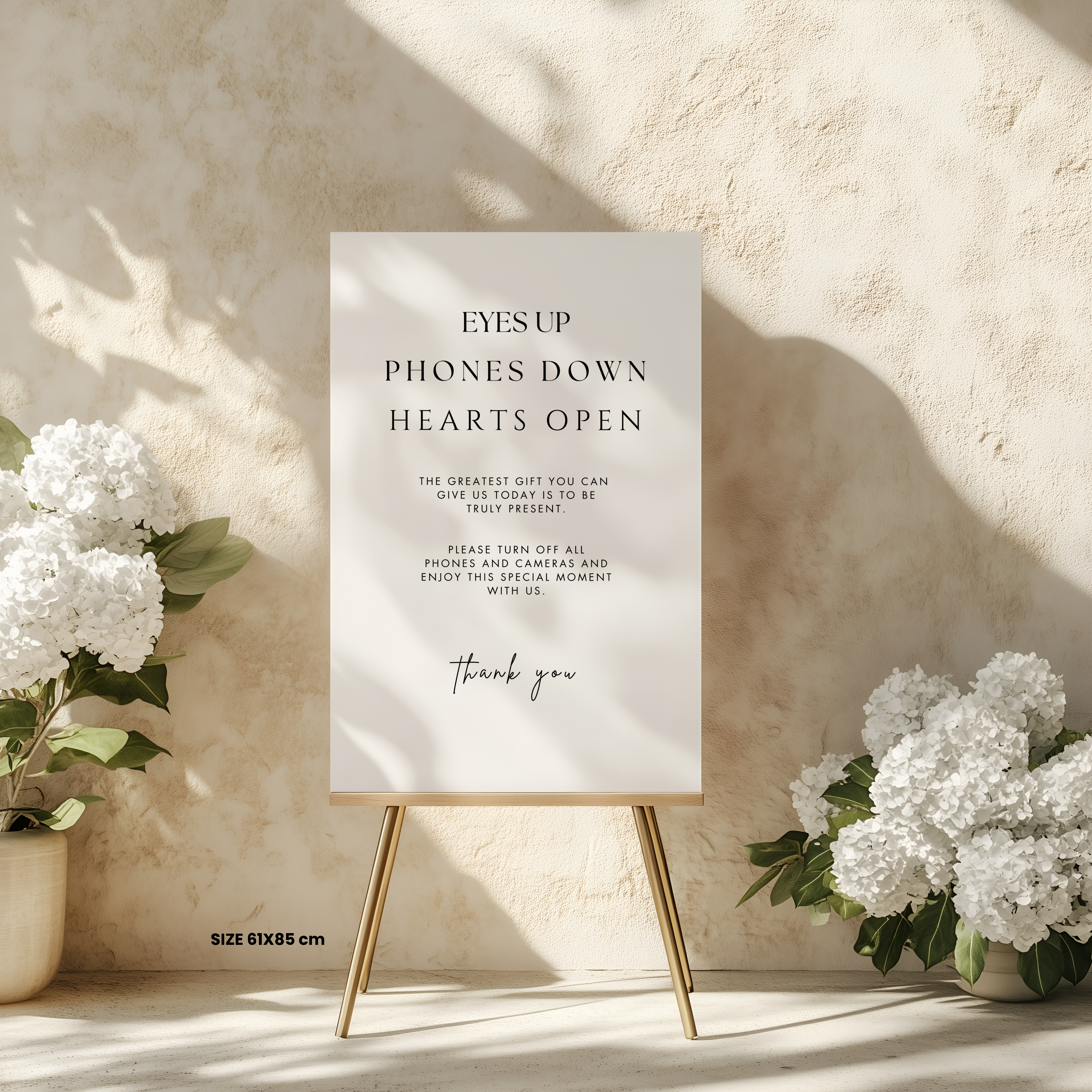 Rentals - Unplug Ceremony Sign