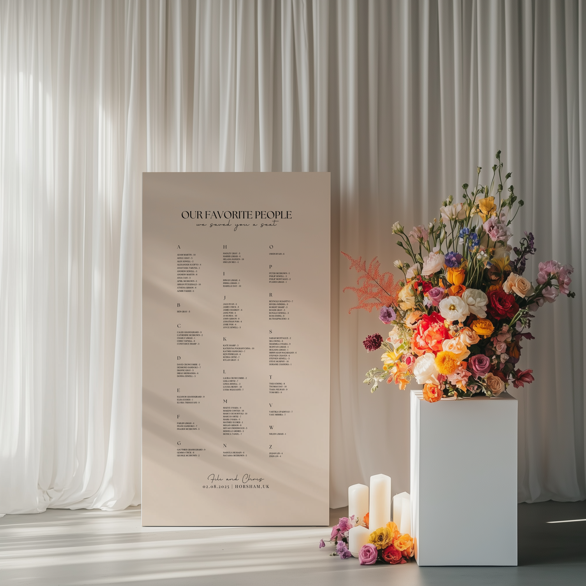 Seating Chart - Willow