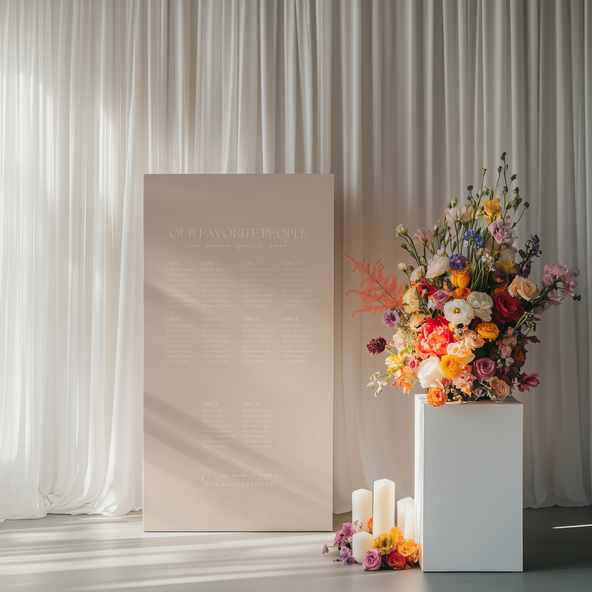 Seating Chart - Noire