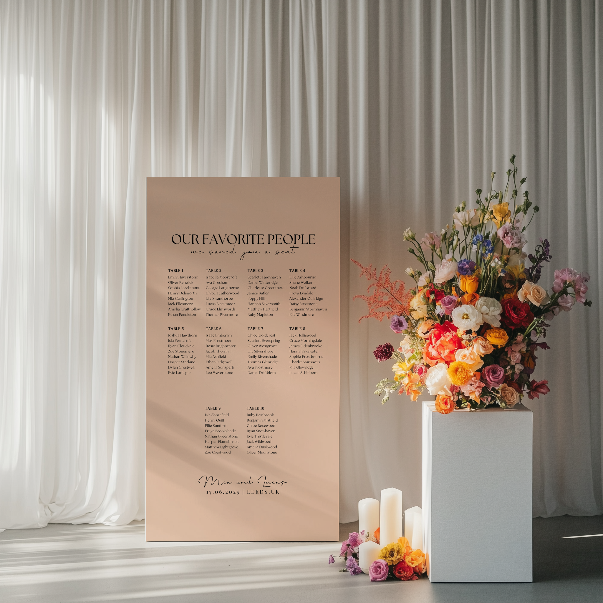 Seating Chart - Noire