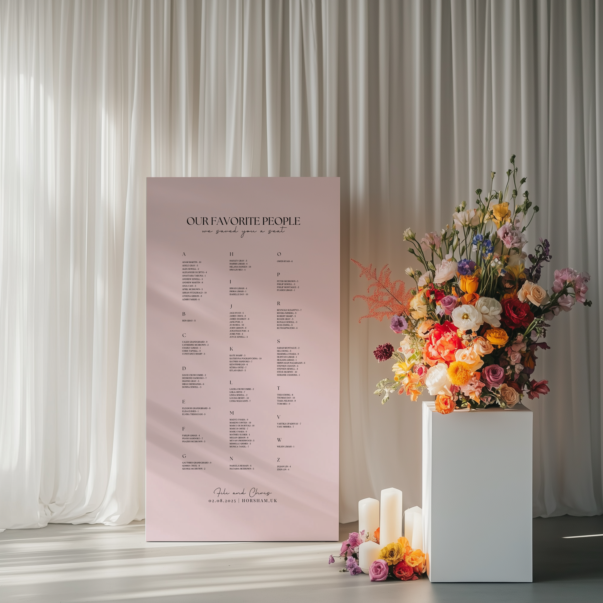 Seating Chart - Willow