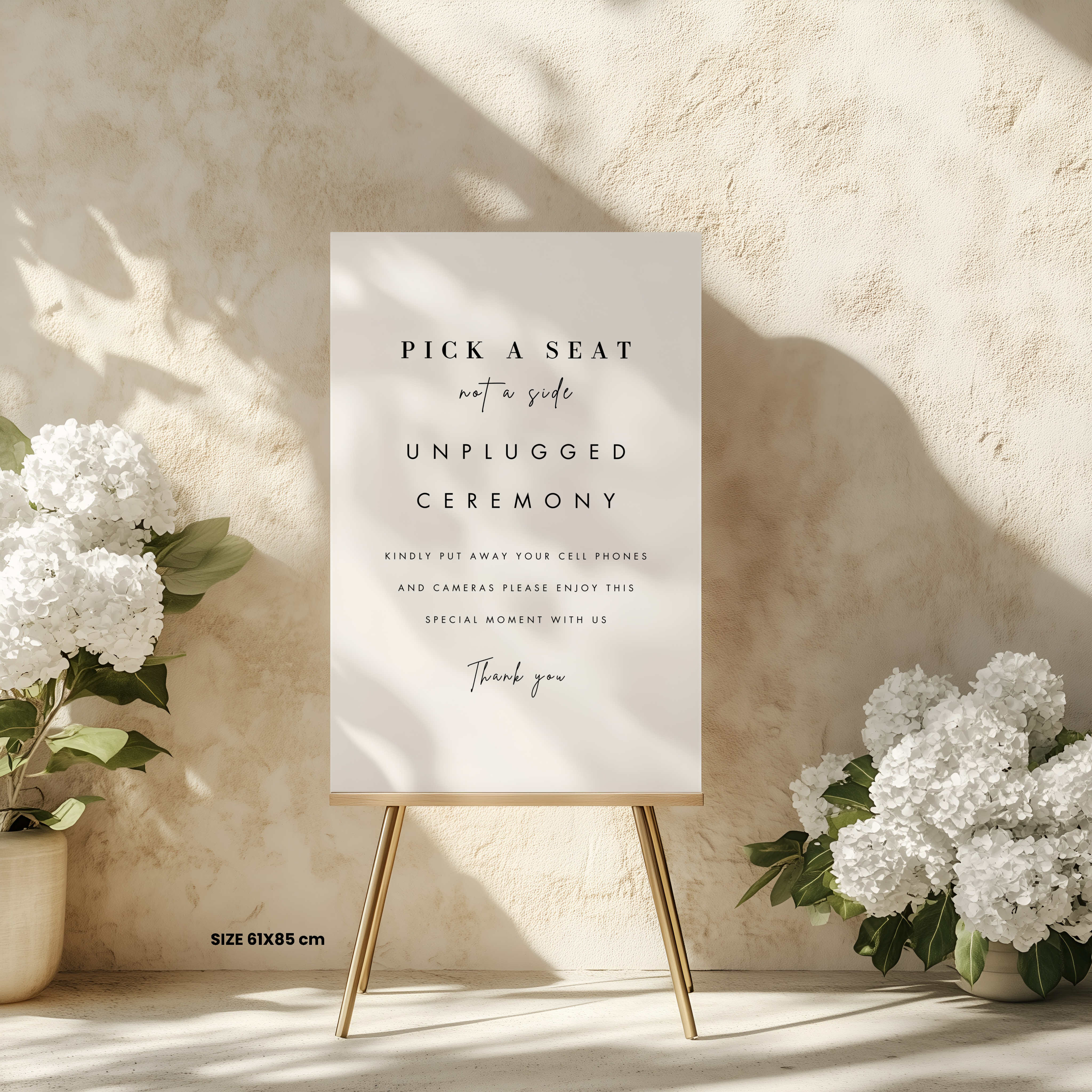 Rentals - Unplug Ceremony Sign