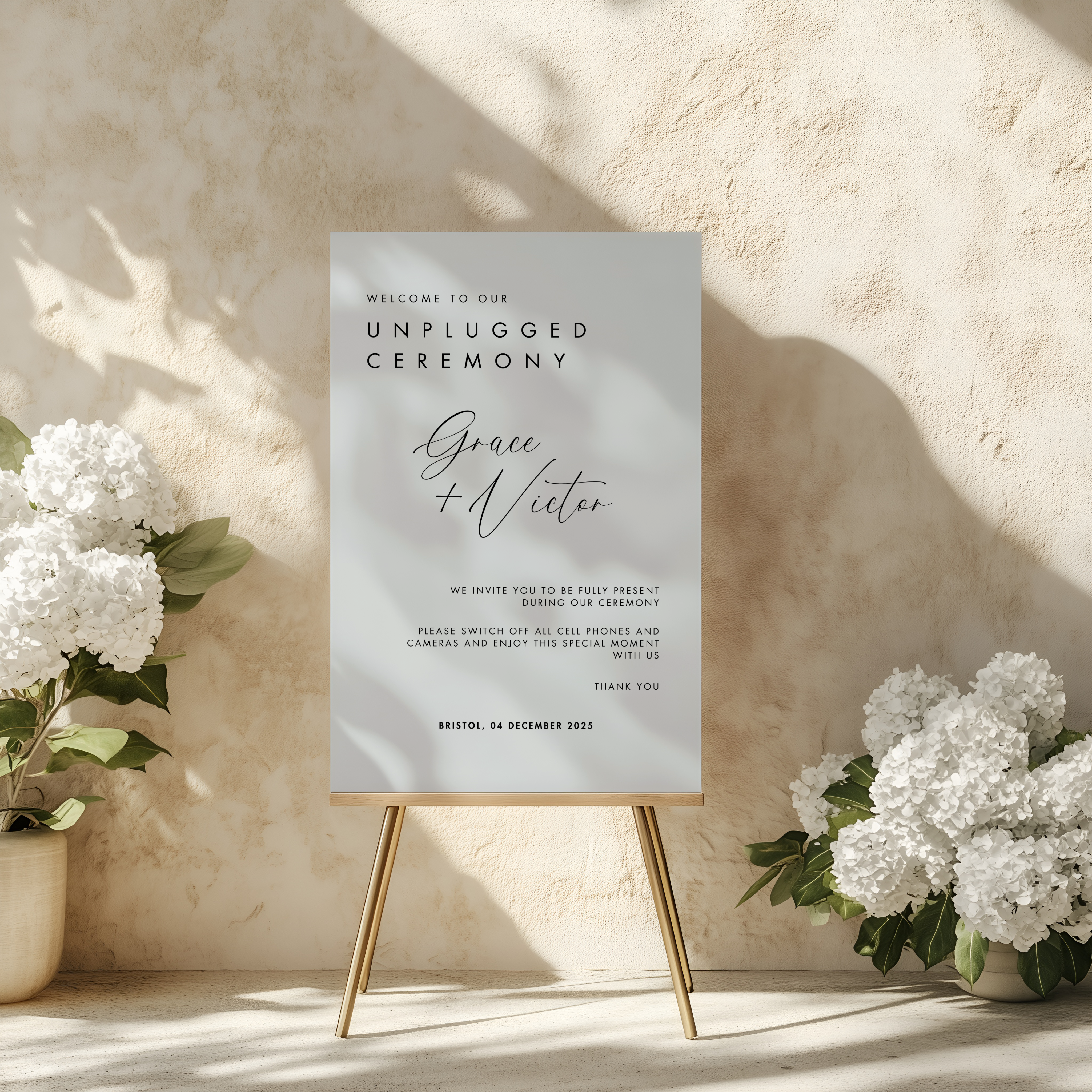 Unplug Ceremony Sign - Amouré