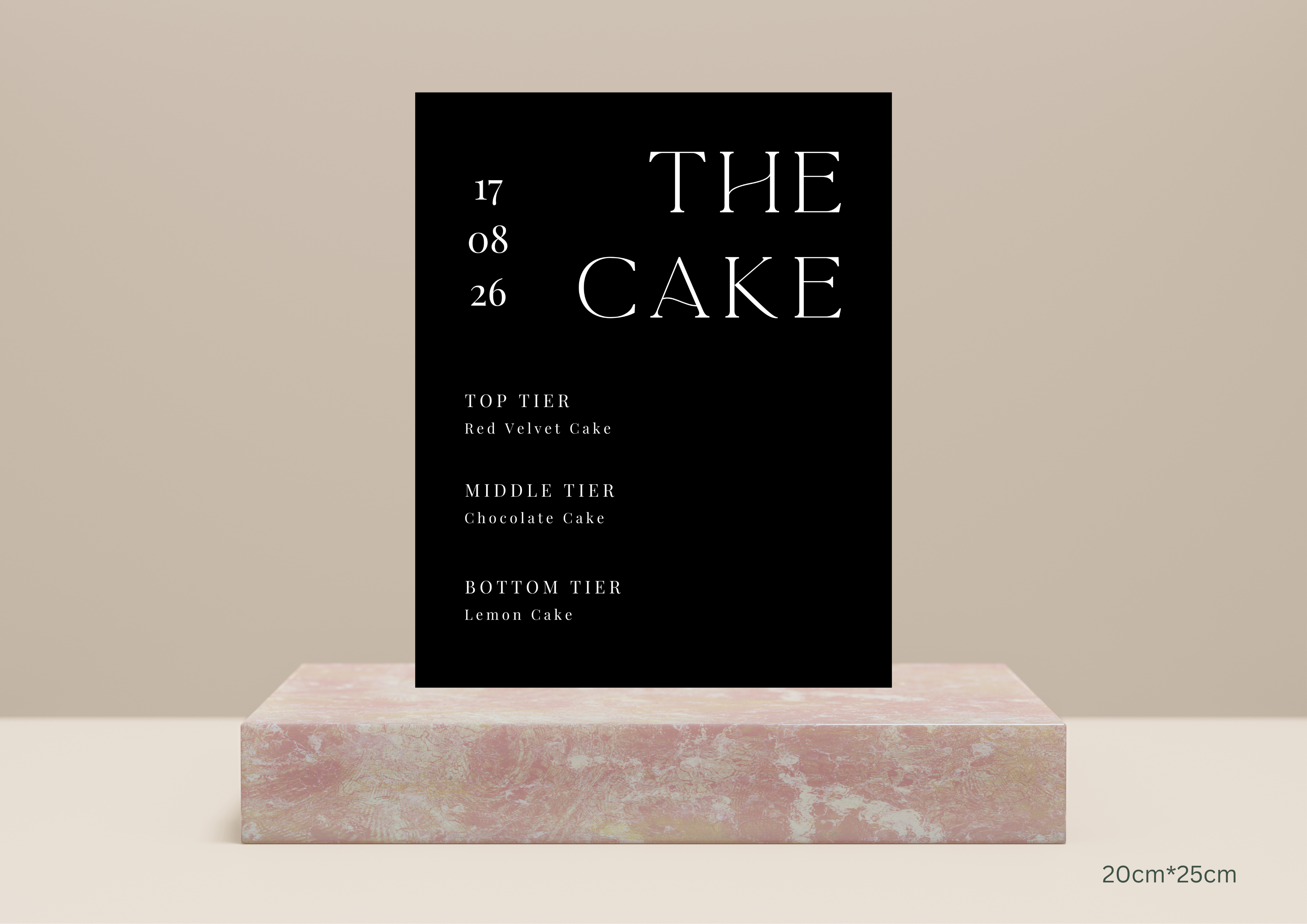 Cake Flavour Sign - Miel