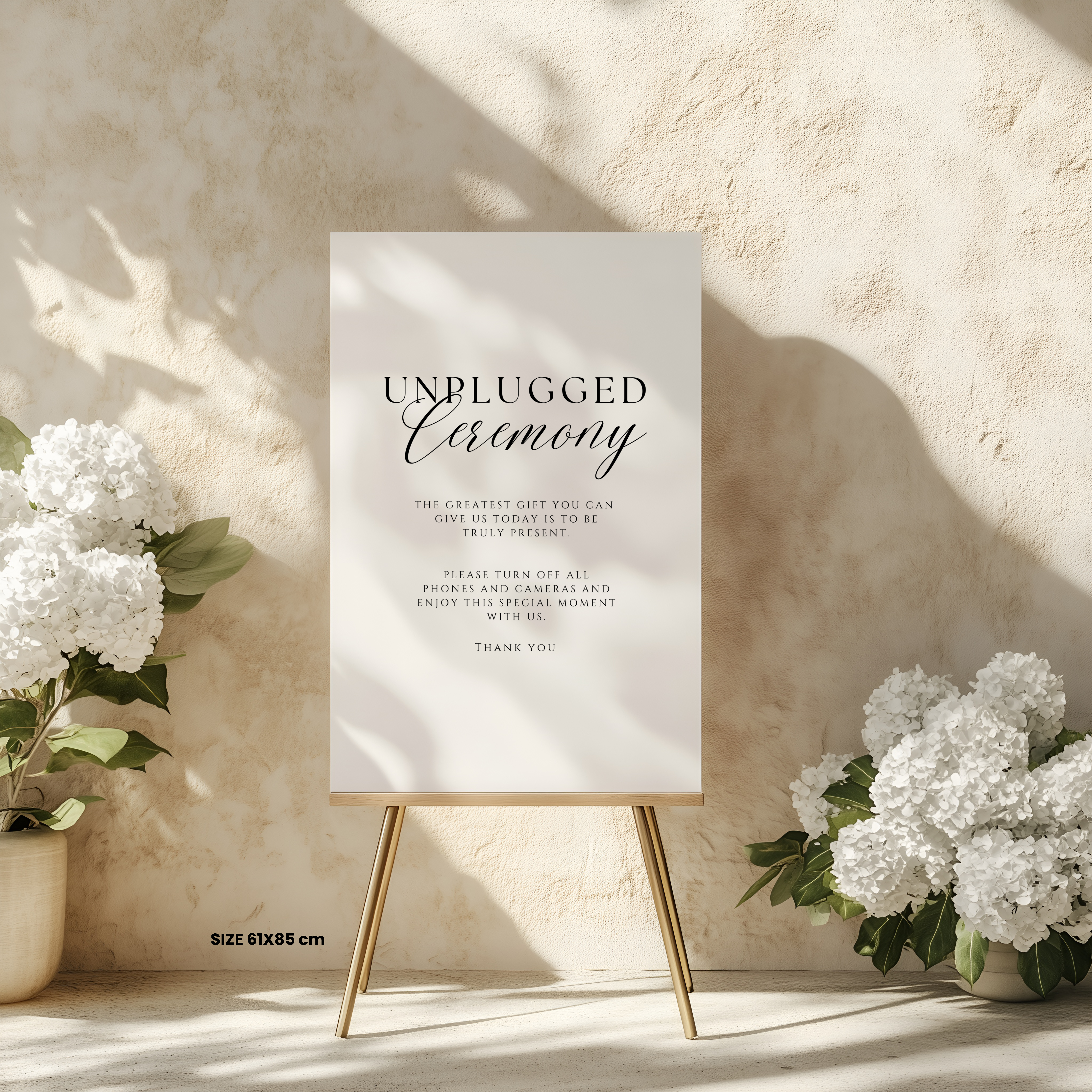 Rentals - Unplug Ceremony Sign