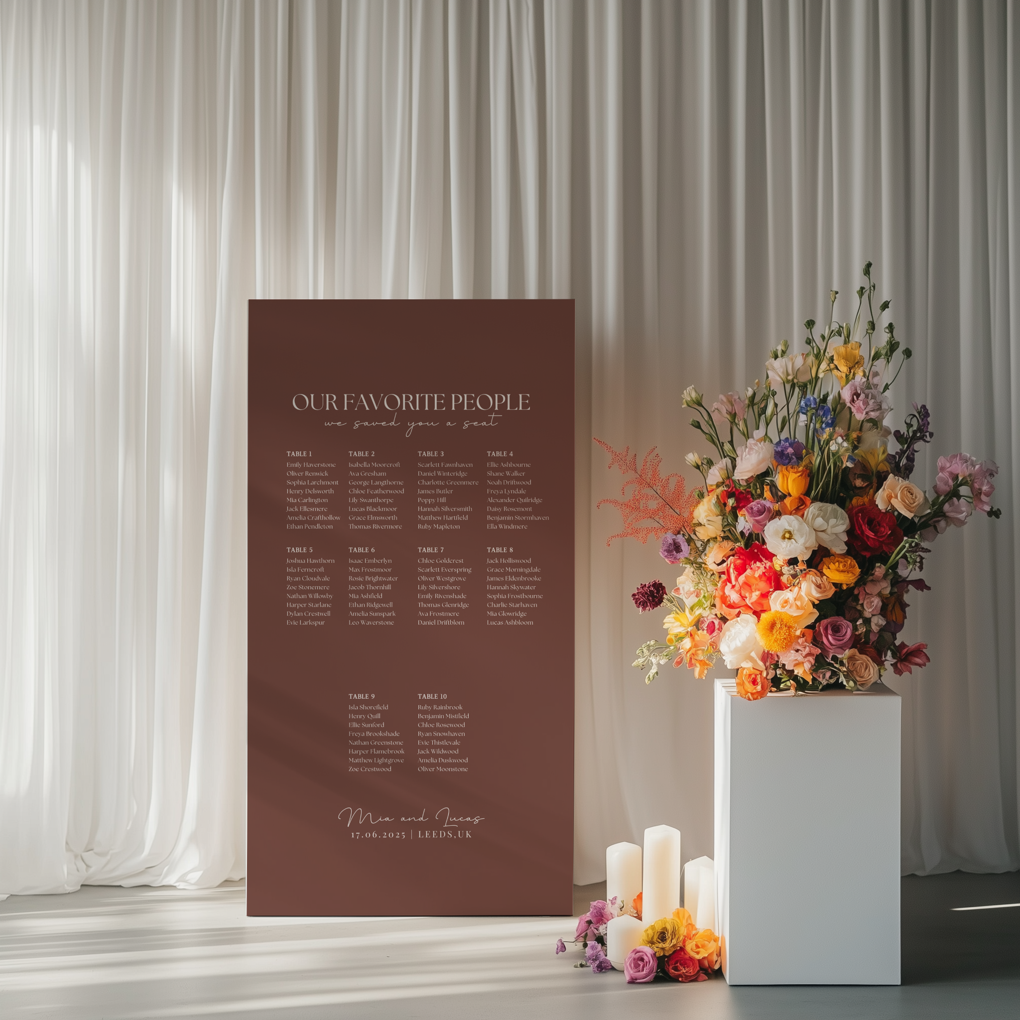 Seating Chart - Noire