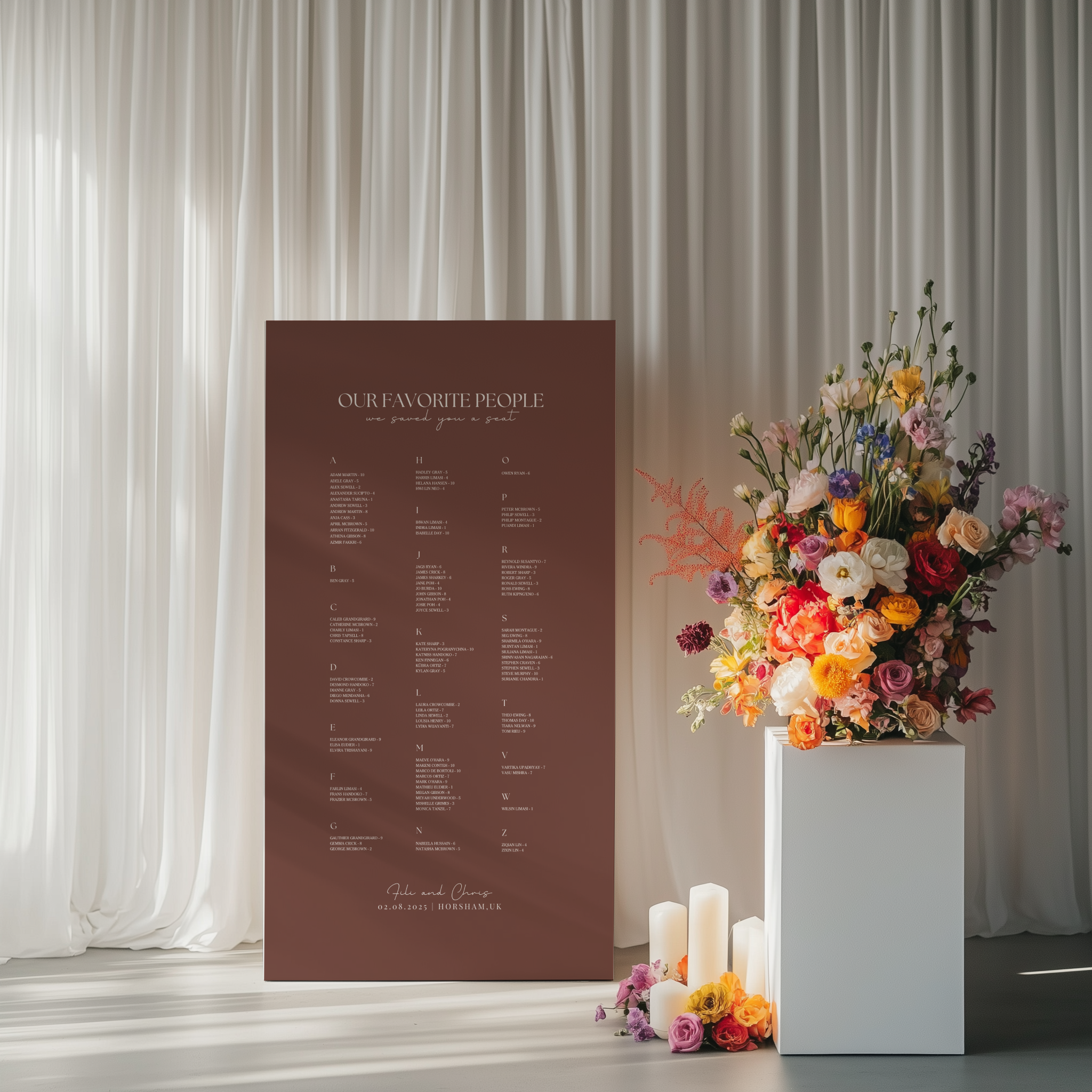 Seating Chart - Willow