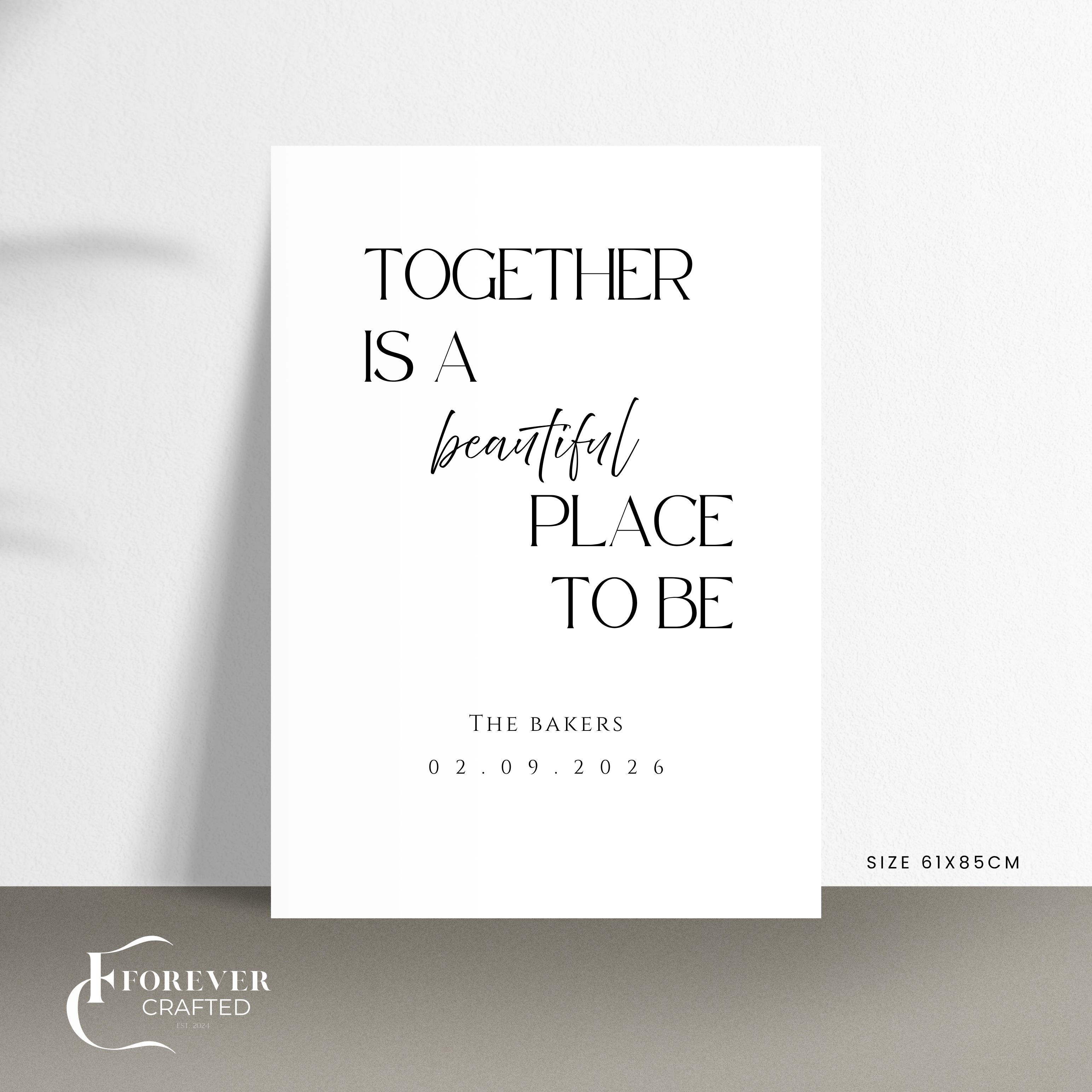 Welcome Sign Rosélle | Wedding Welcome Sign | Forever Crafted