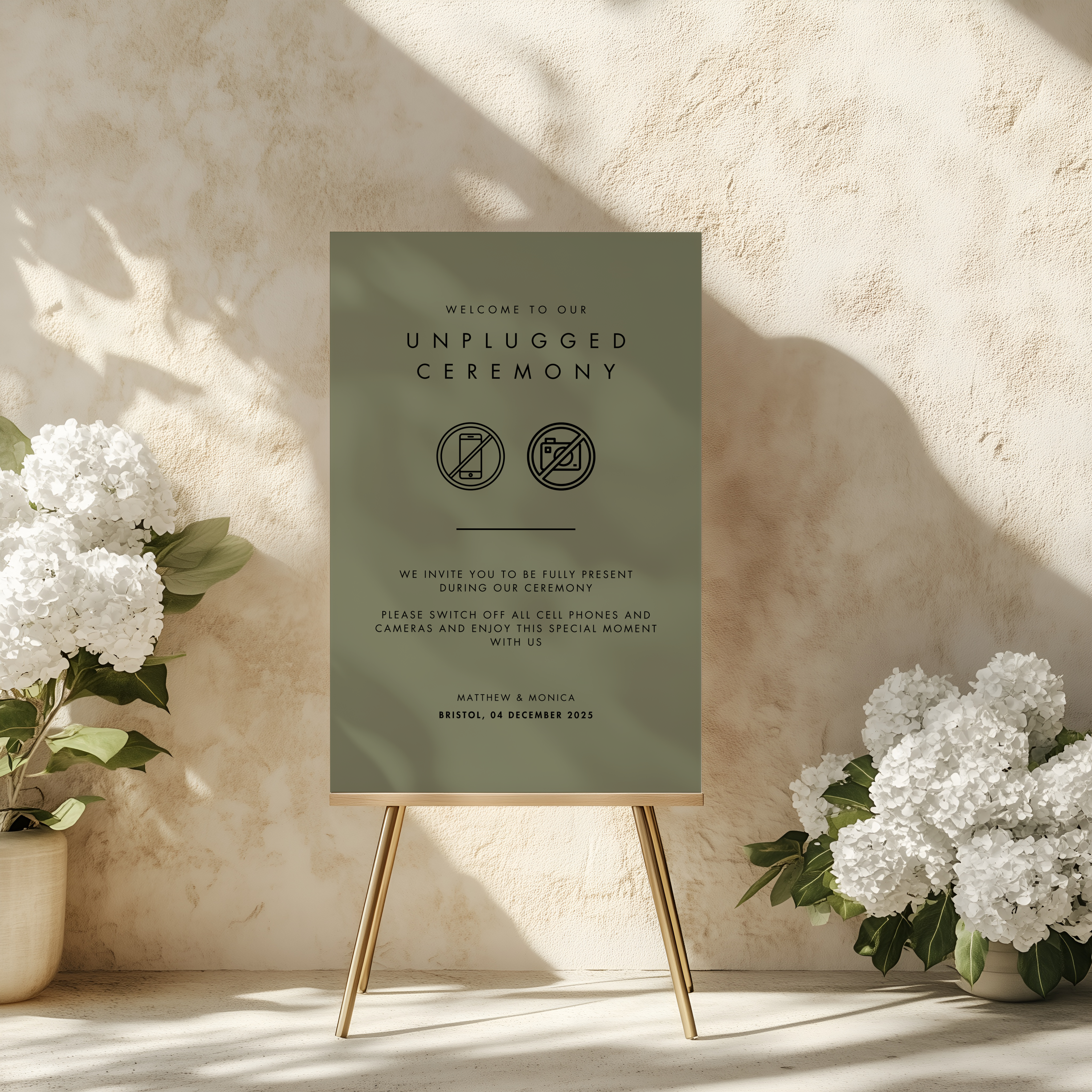 Unplug Ceremony Sign - Terra