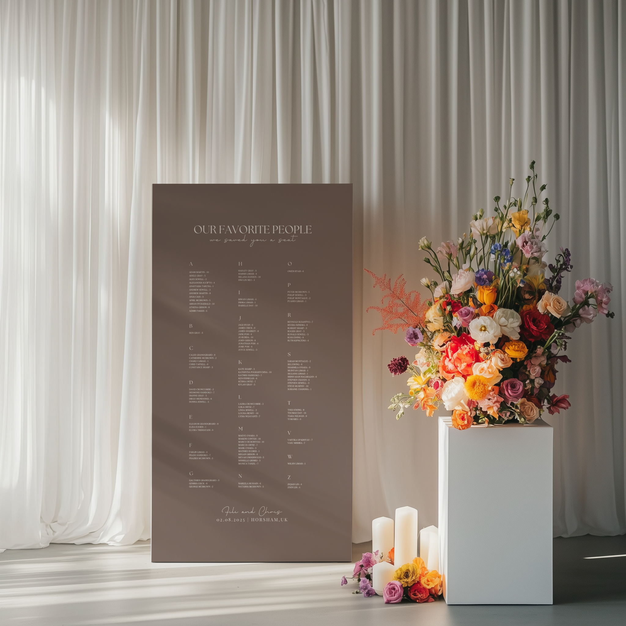 Seating Chart - Willow