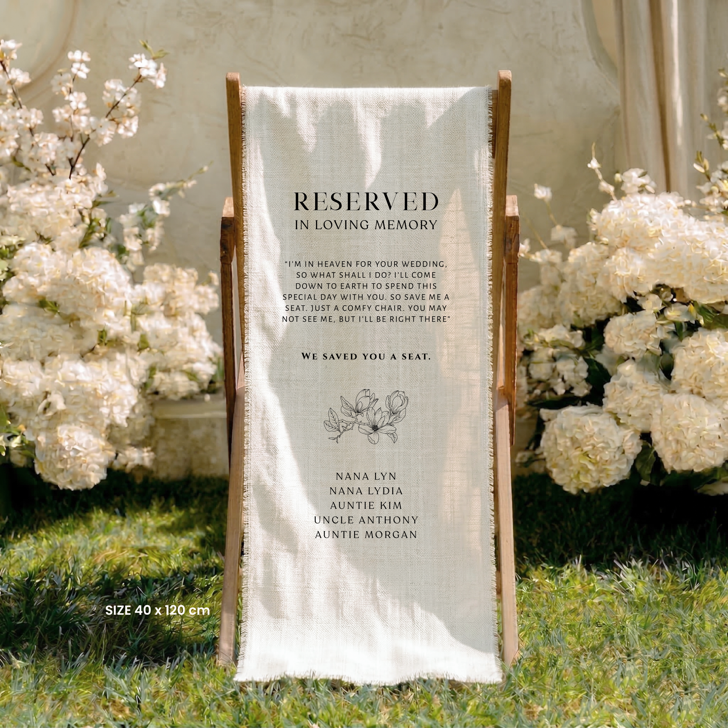 Linen Memorial Sign - Still