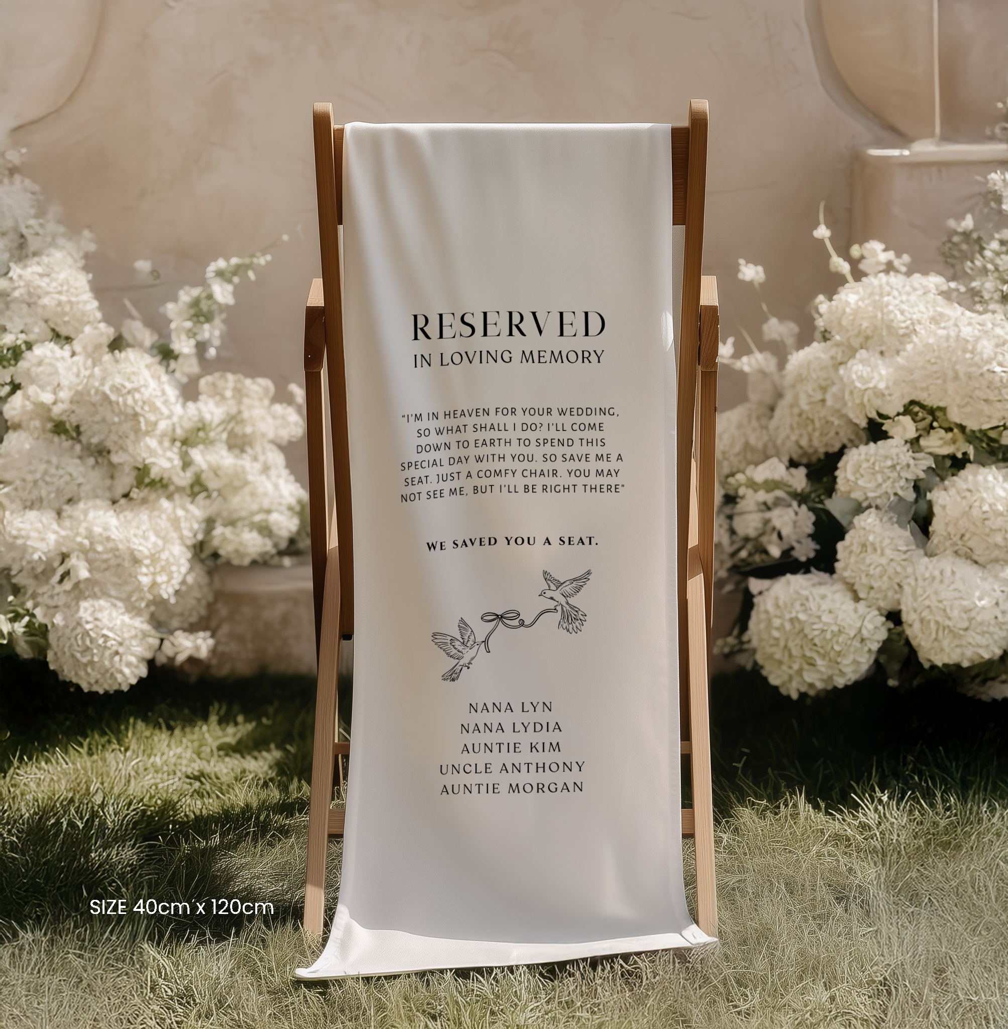 Linen Memorial Sign - Still