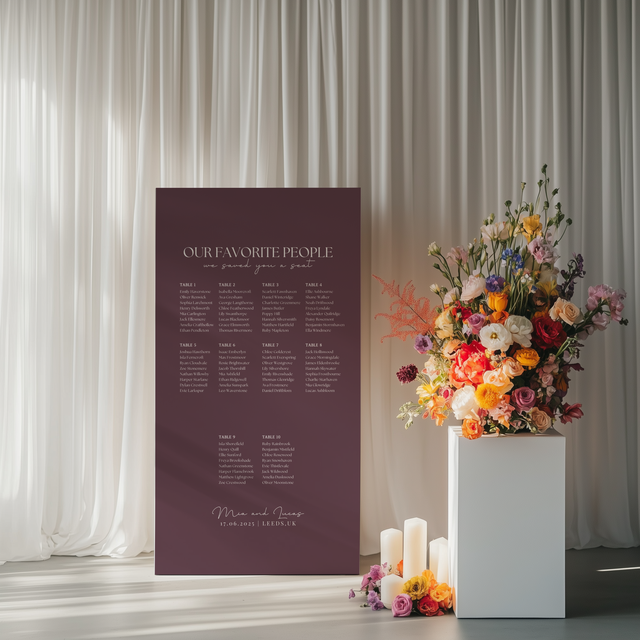 Seating Chart - Noire