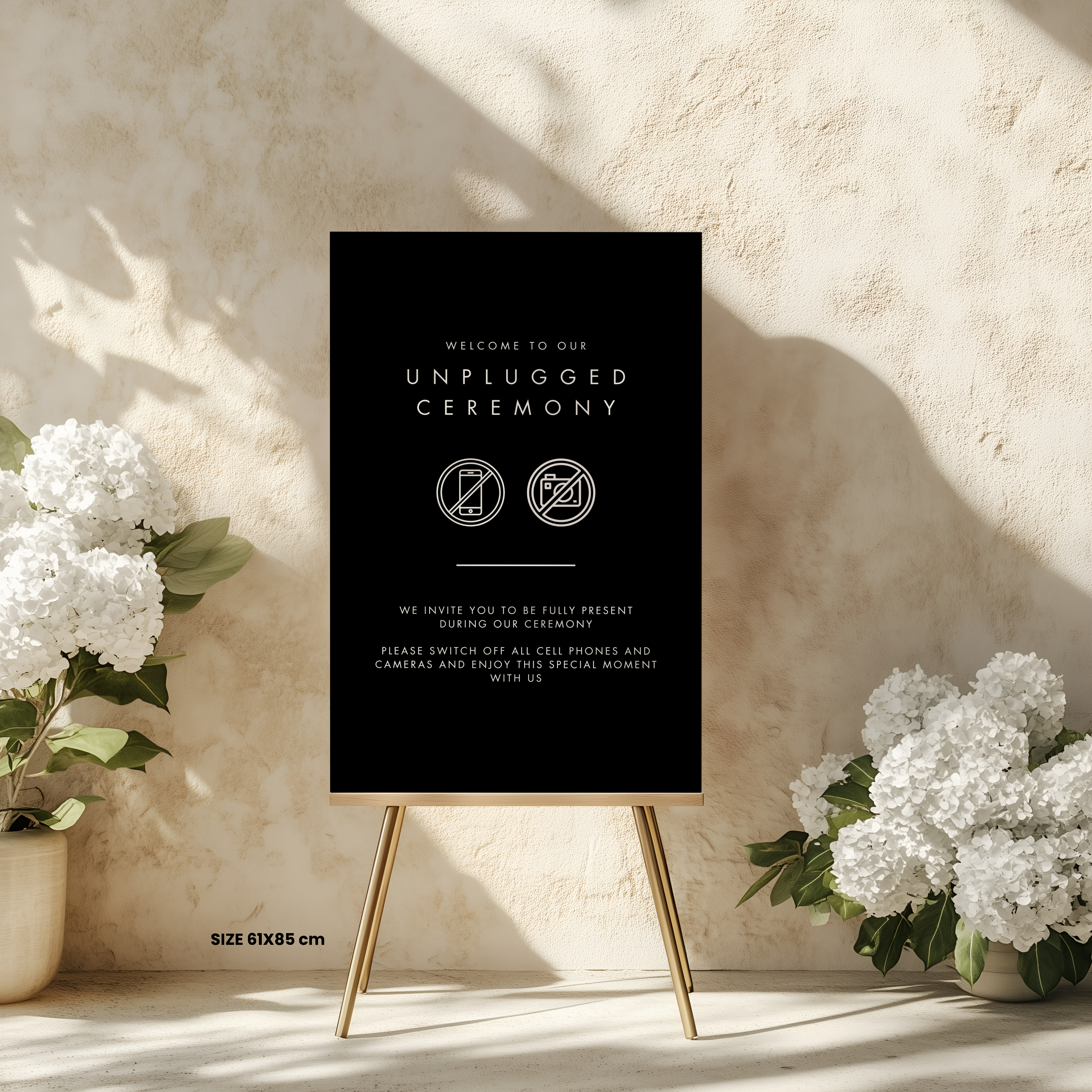 Rentals - Unplug Ceremony Sign