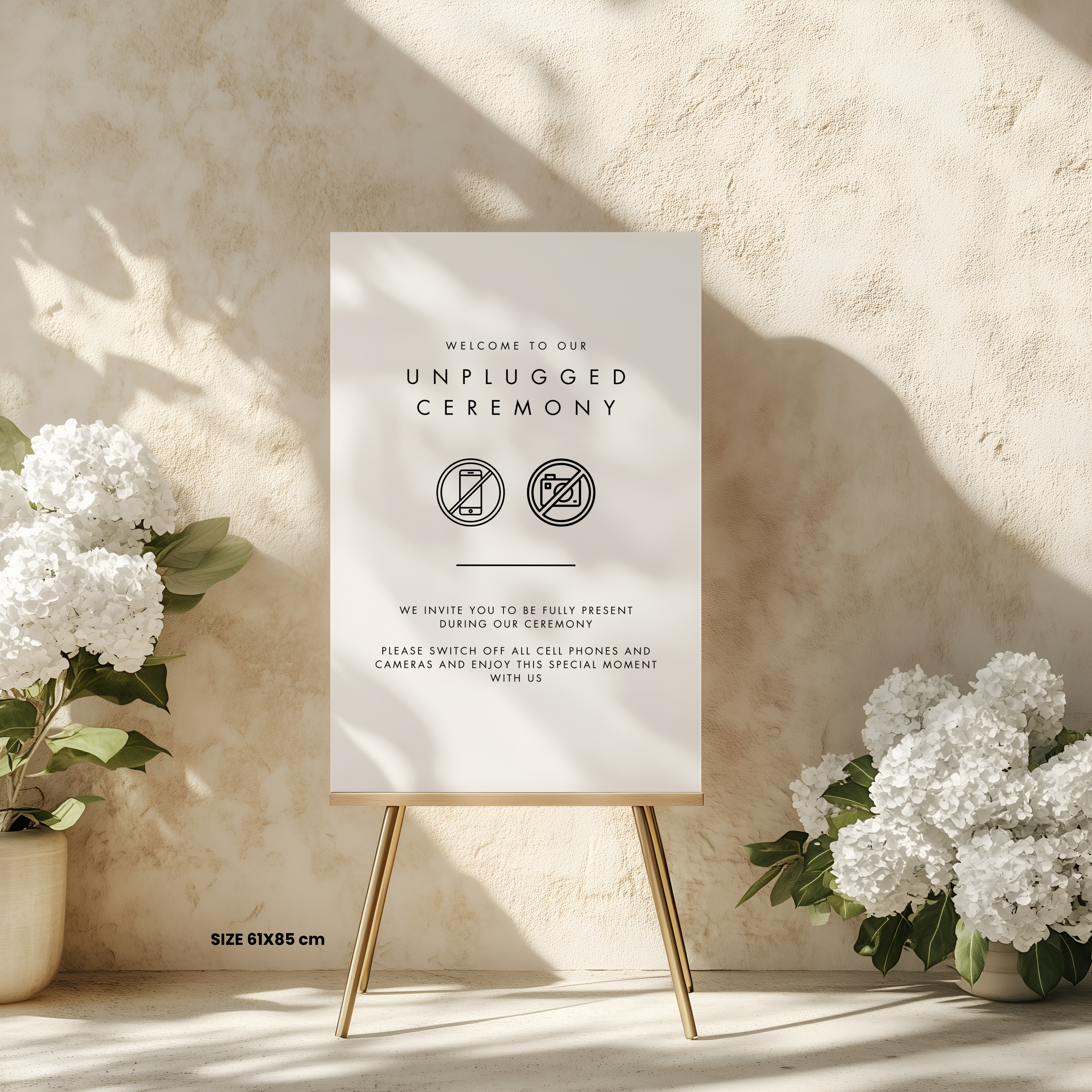 Rentals - Unplug Ceremony Sign