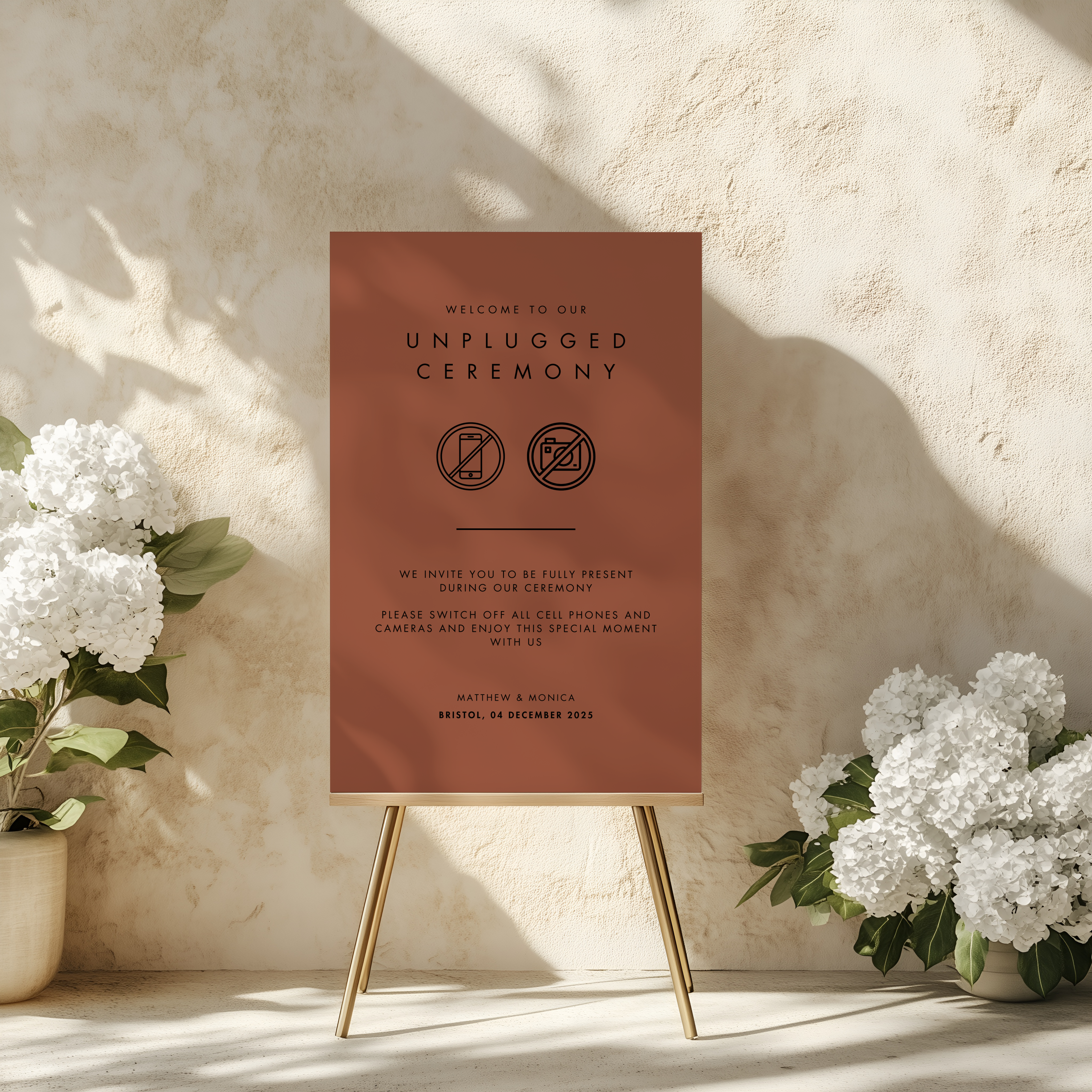 Unplug Ceremony Sign - Terra