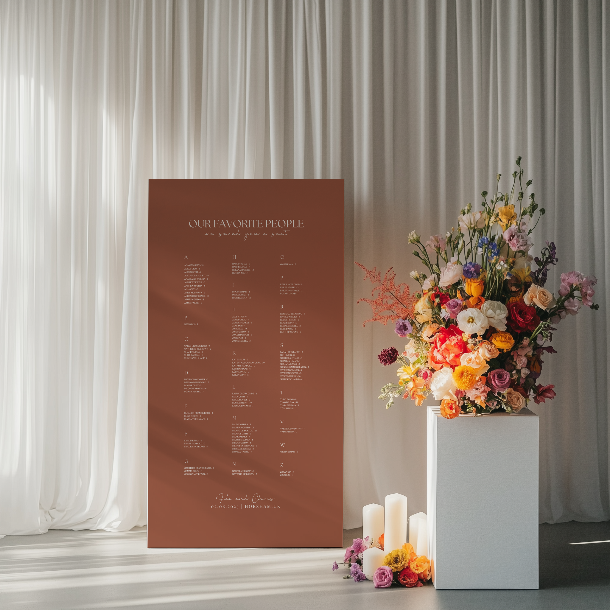 Seating Chart - Willow