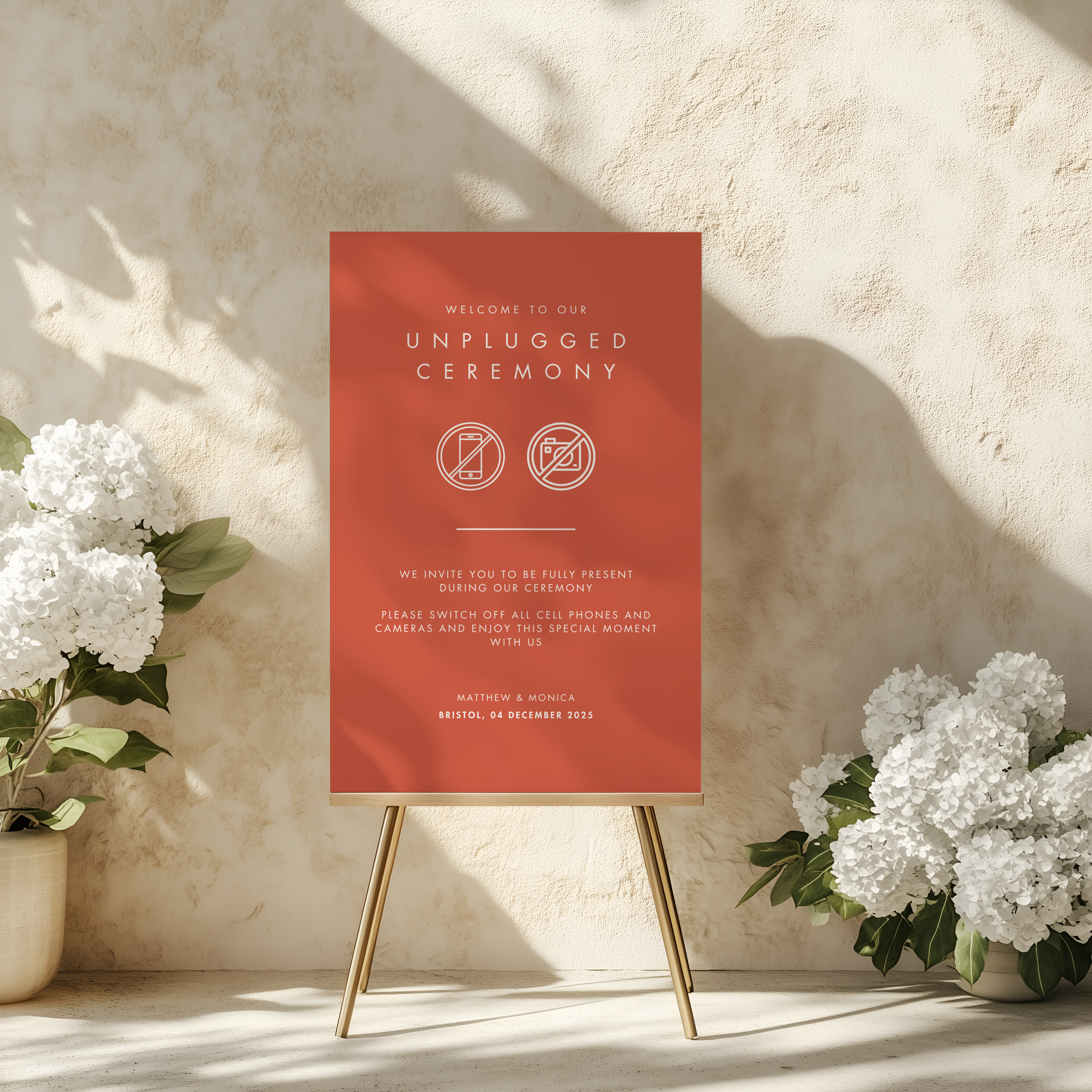 Unplug Ceremony Sign - Terra