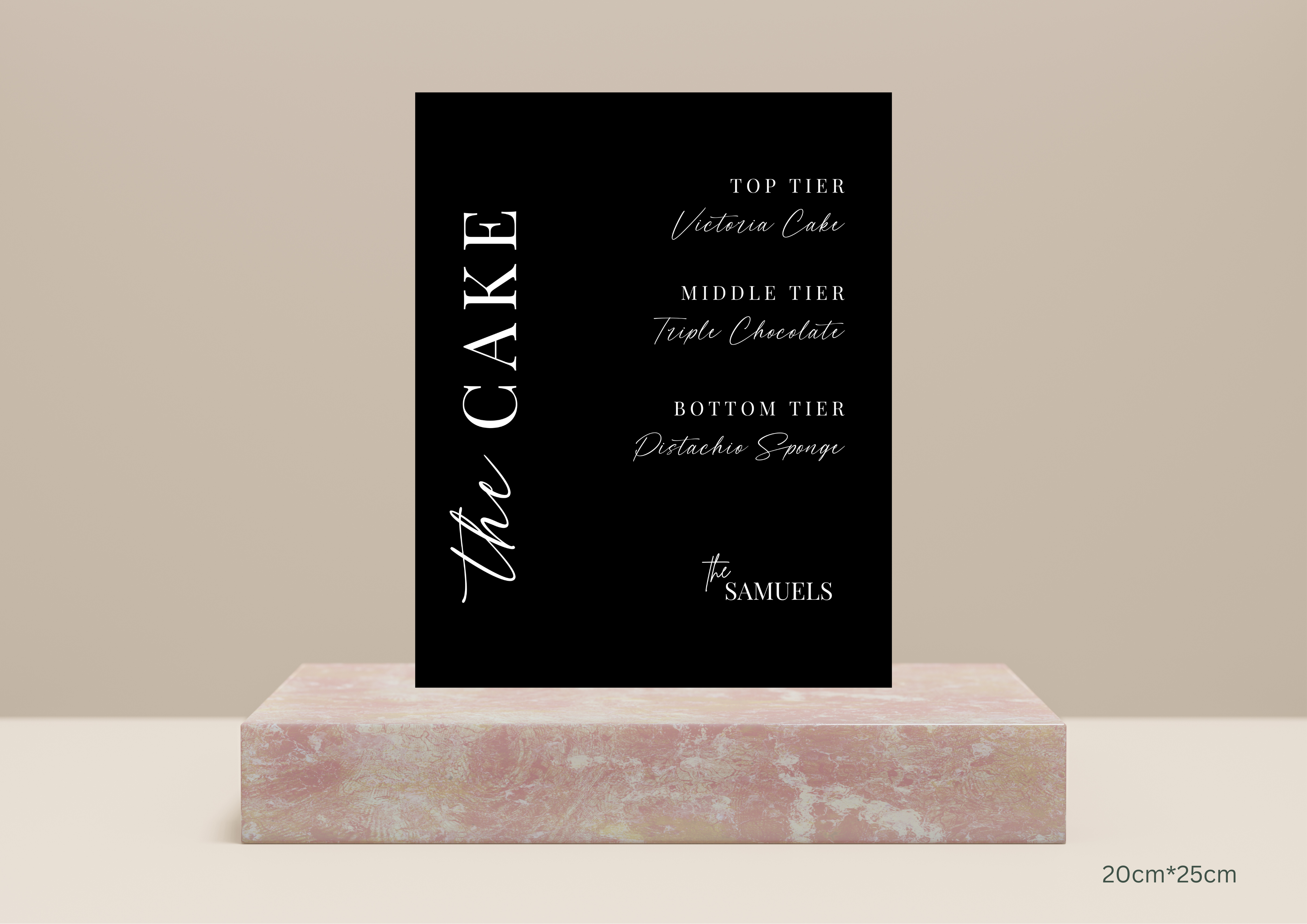 Cake Flavour Sign - Velvetine