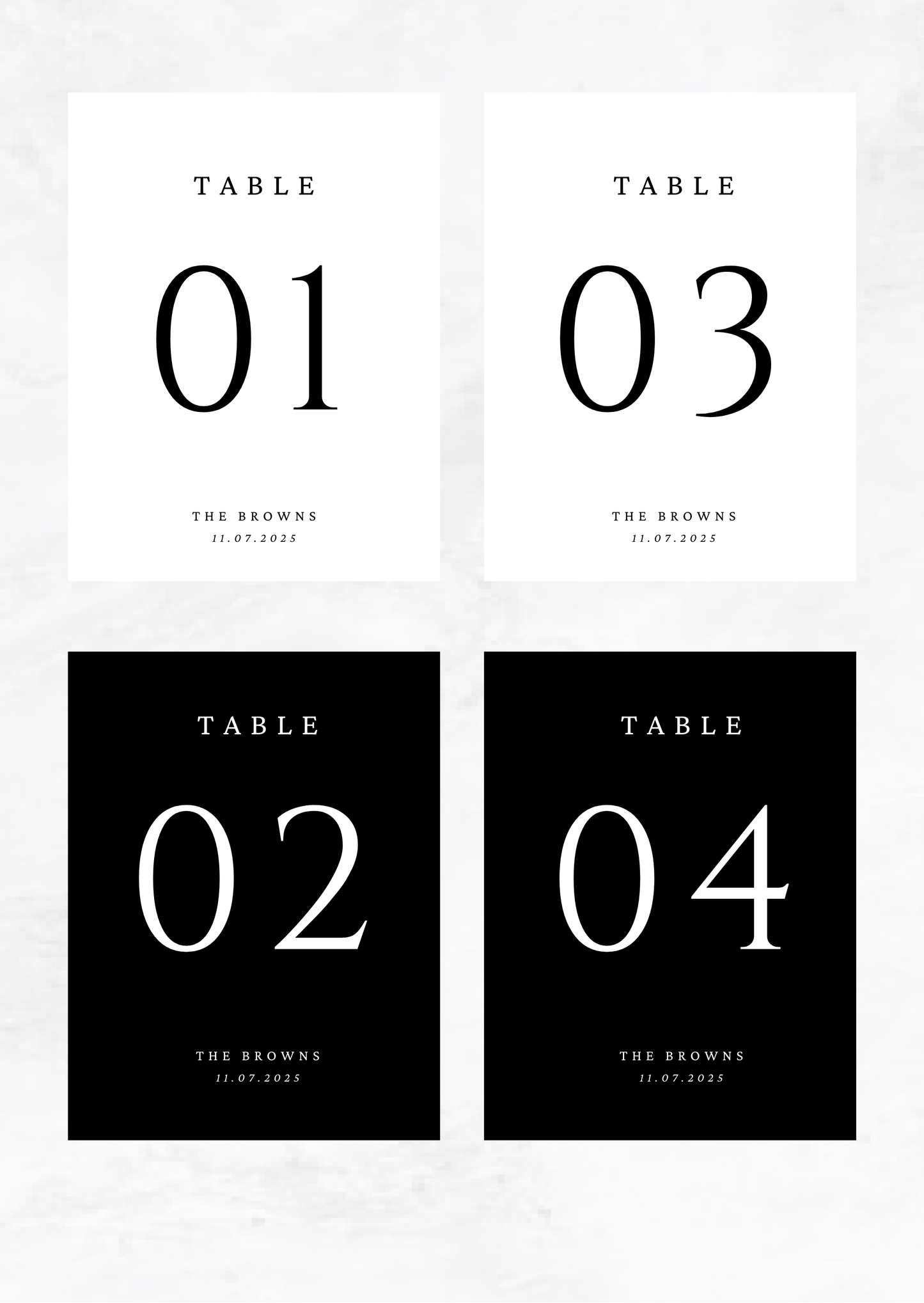 Table Number - Nocturne